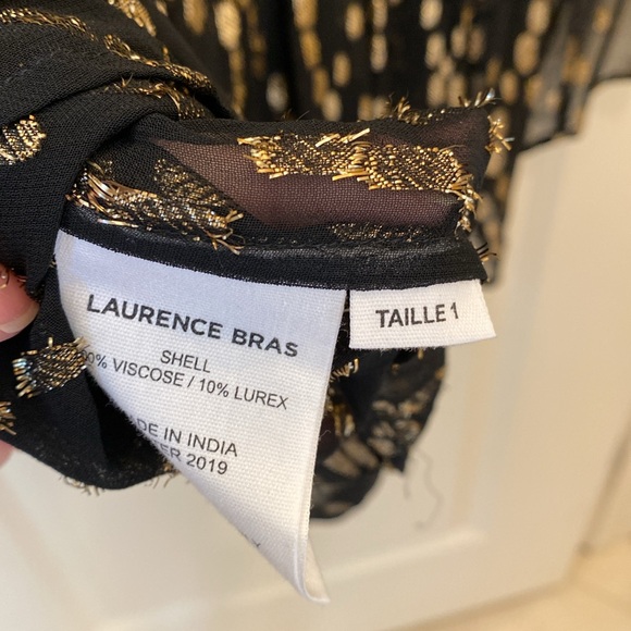 Off the shoulder black and gold top - Picture 6 of 6